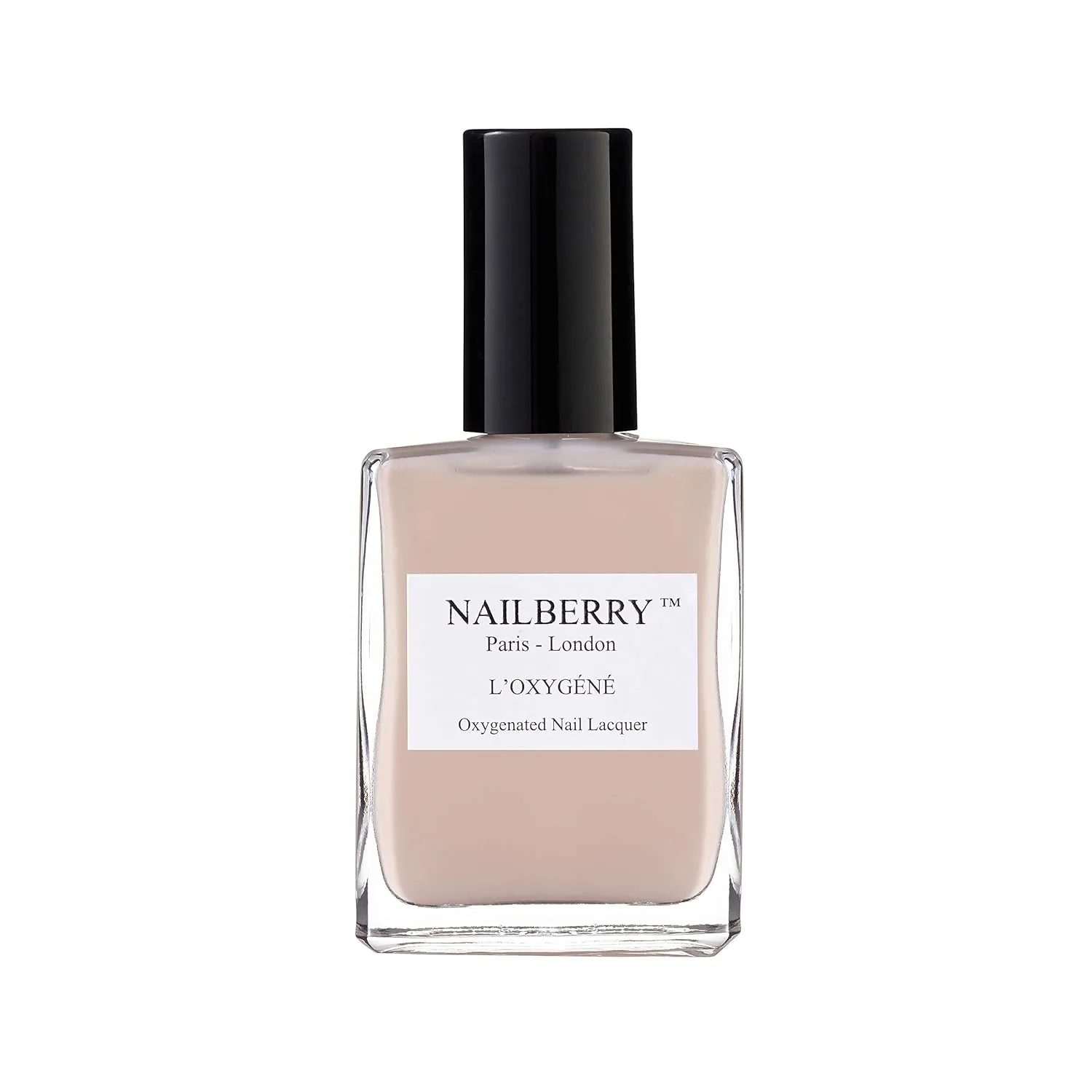 L'Oxygéné Oxygenated Nail Lacquer | Au Naturel | Light Beige & A Hint of Pink Opaque | UV Protected Long-Wear Nail Polish | 12-Free | Vegan | Certified Halal | Cruelty & Gluten Free | 15 ml