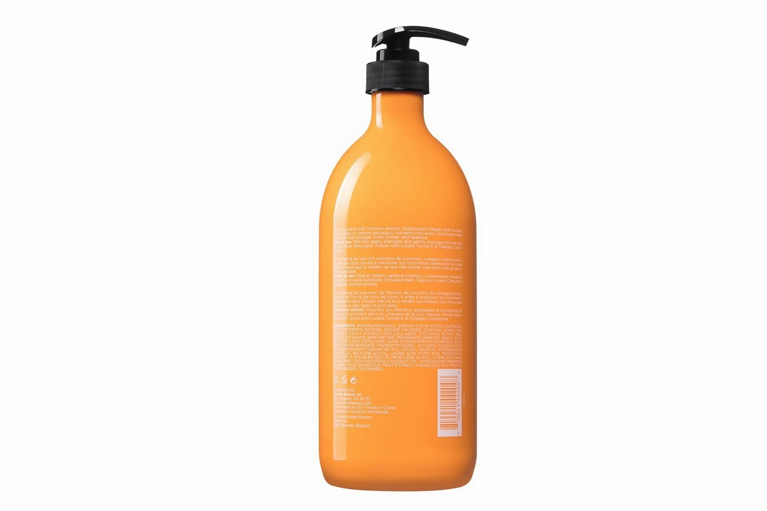 Luseta Hair Growth Shampoo with Turmeric & Collagen, Thickening Hair Volumizing Shampoo for Women and Men Thinning or Oil Hair, Color Safe Shampoo for Treated Hair Sulfate and Parabens Free 33.8Oz