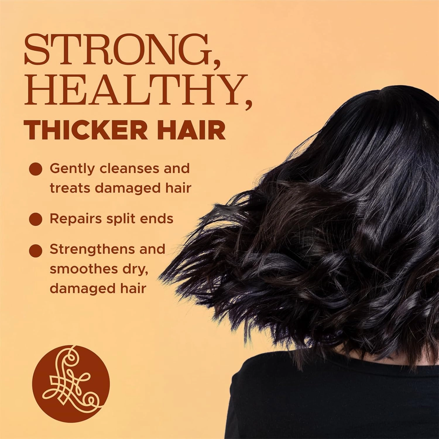 Luseta Hair Growth Shampoo with Turmeric & Collagen, Thickening Volumizing Shampoo for Women and Men with Thinning or Oily Hair, Color Safe, Sulfate and Paraben Free, 16.9 Oz