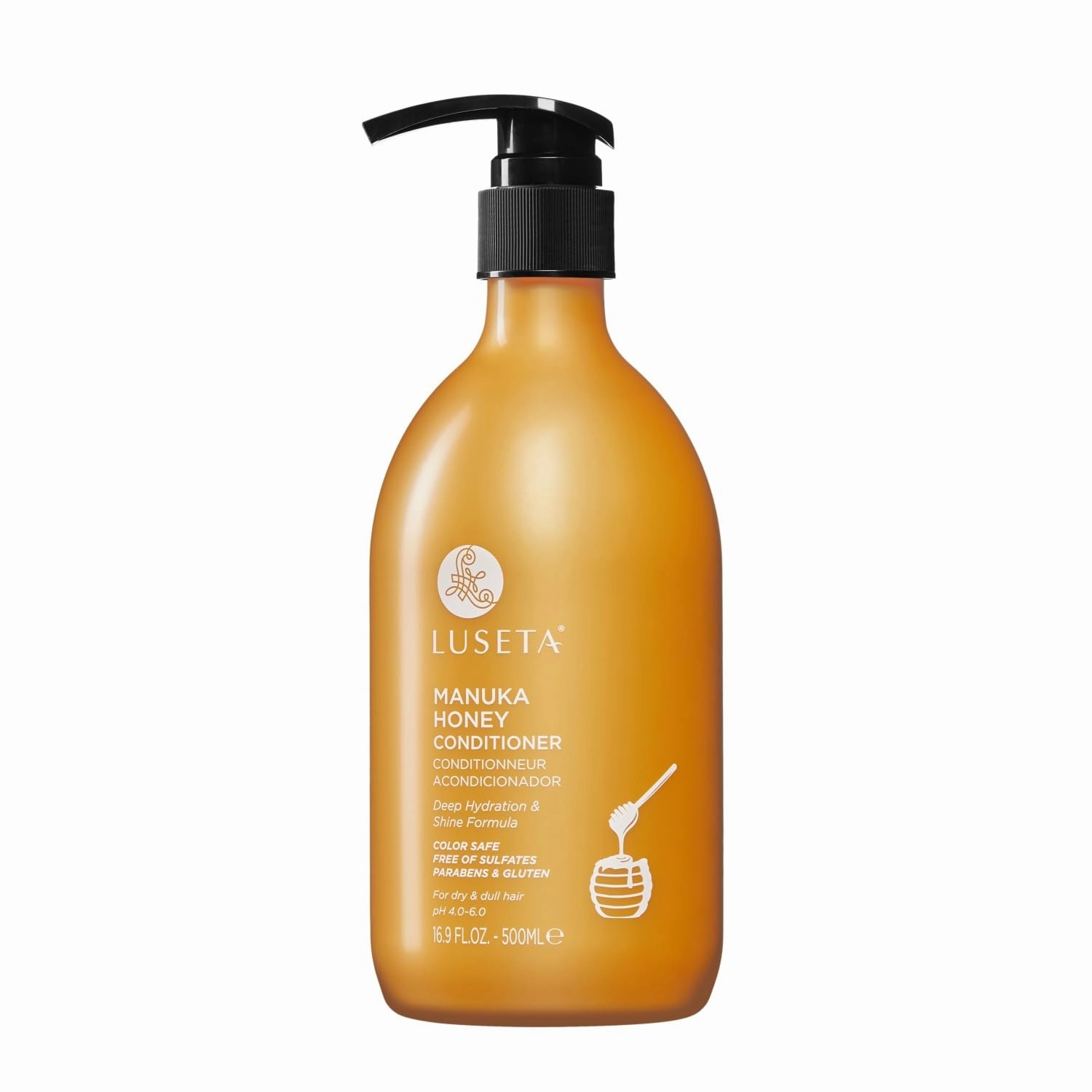 Luseta Manuka Honey Conditioner Set Hydrate & Repair for Dry and Dull Hair Adds Shine & Restore Softness Moisturizing for Damaged Hair 16.9oz