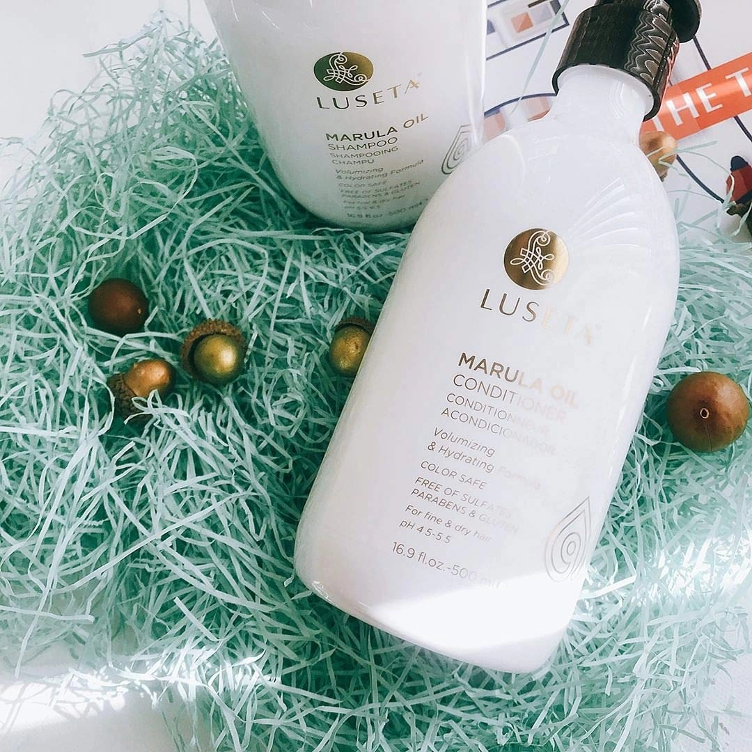 Luseta Marula Oil Shampoo & Conditioner Set, for Fine and Dry Hair, 2 x 16.9 Oz