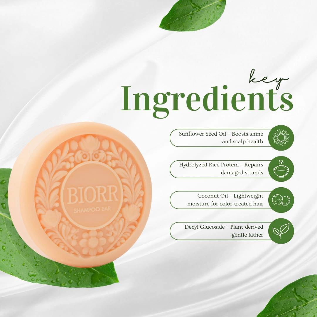 Luxe Collection Deep Moisturizing & Color Protection Shampoo Bar – Sulfate-Free, Natural Shampoo Bar for Colored Hair – Enriched with Pomegranate Extract, Argan Oil & Murumuru Butter