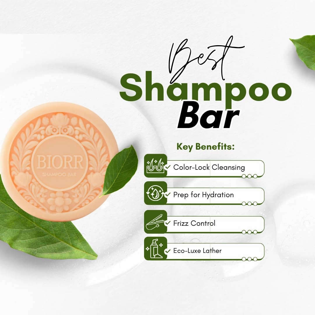 Luxe Collection Deep Moisturizing & Color Protection Shampoo Bar – Sulfate-Free, Natural Shampoo Bar for Colored Hair – Enriched with Pomegranate Extract, Argan Oil & Murumuru Butter