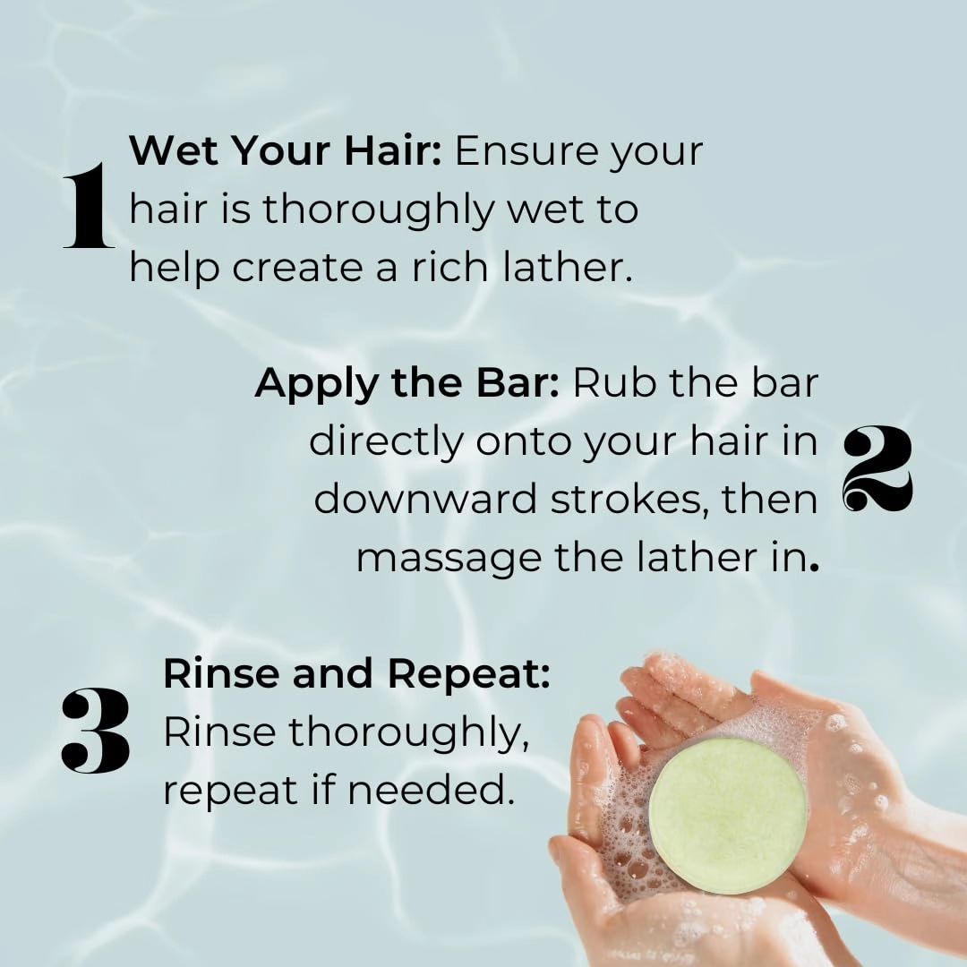 Luxury Shampoo Bar for Fine Hair and Sensitive Skin, Bar Shampoo with Bergamot and Grapefruit, Natural Shampoo, Vegan Organic Shampoo Bars for Hair, pH Balanced Solid Shampoo, Serenity, 3 oz