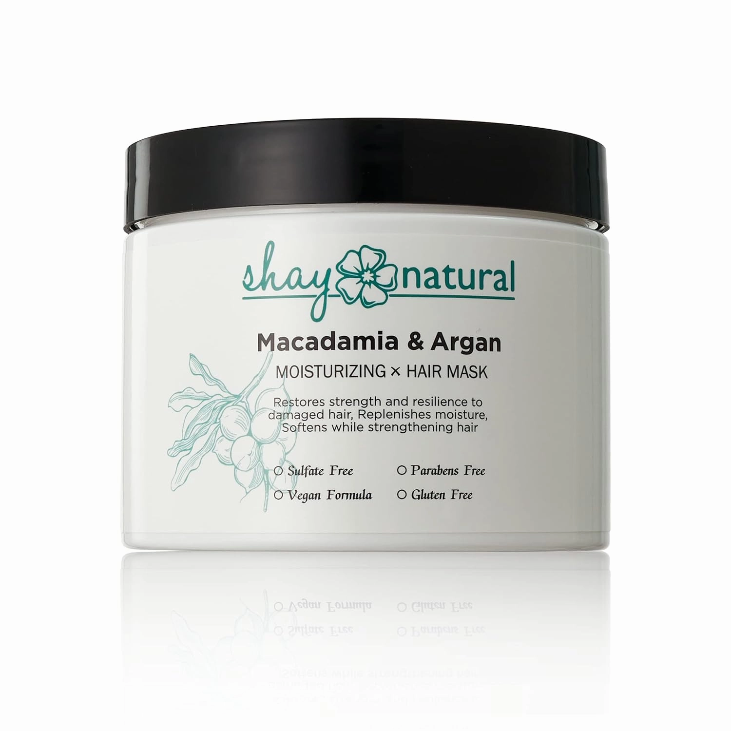 Macadamia & Argan Oil Hair Mask | Deep Conditioner, Hydrates & Moisturizes | For Color Treated, Dry & Damaged Hair | Easily Comb Through Hair| Paraben & Sulfate Free