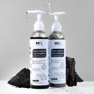 Made for Locs Black Charcoal Shampoo & Conditioner Bundle | Dreadlocks Detox | Removes Build-up | oz