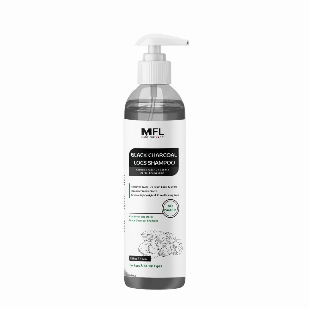 Made for Locs Black Charcoal Shampoo & Conditioner Bundle | Dreadlocks Detox | Removes Build-up | oz