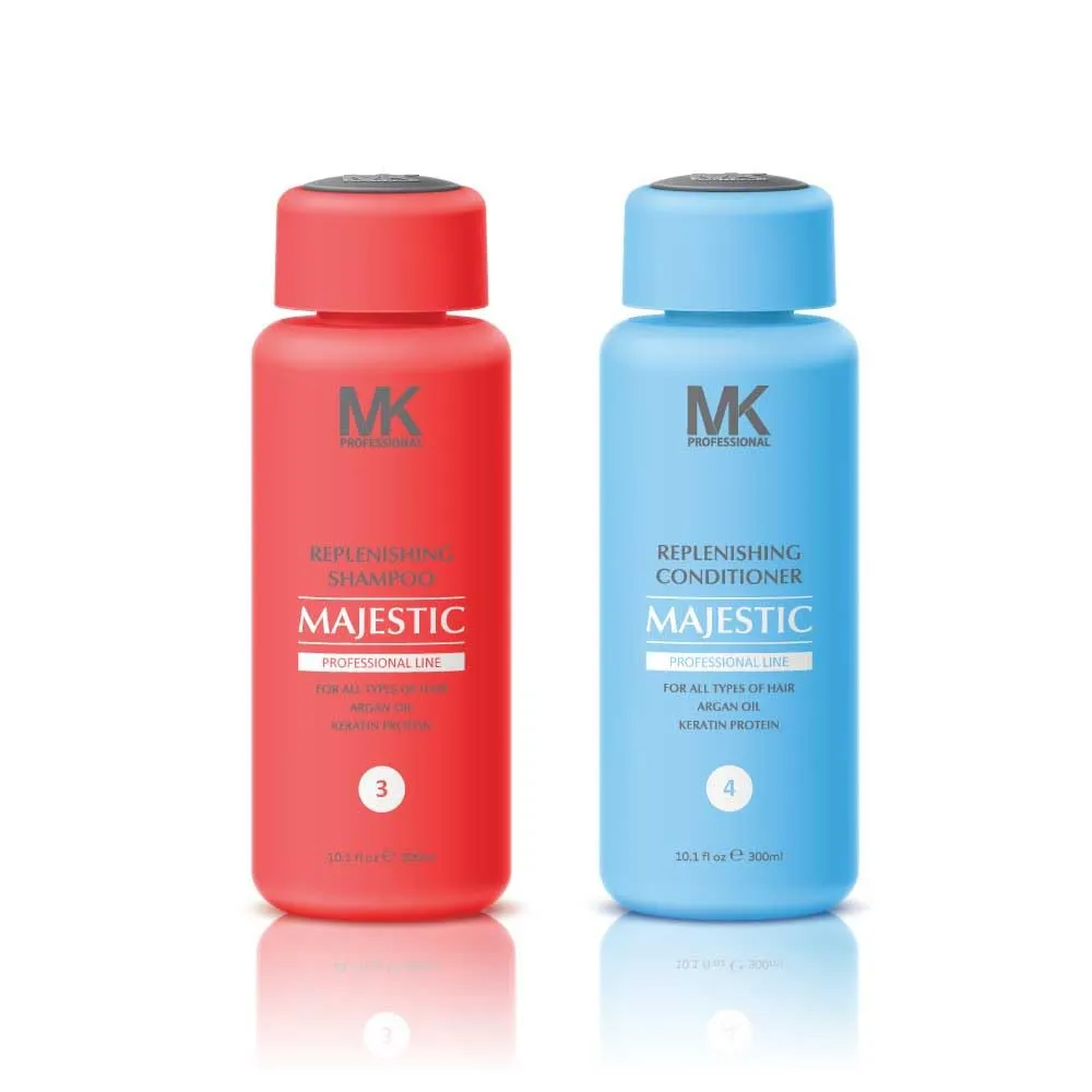 Majestic Keratin Replenishing Shampoo   Conditioner 10oz(300ml)- Soduim Chloride & Sulfate Free