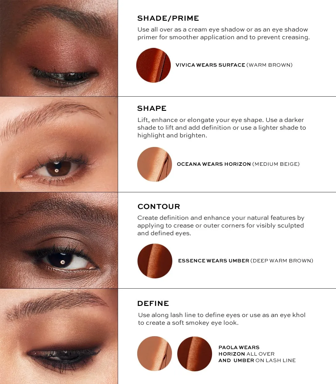 MAKE Beauty Eye Shaping Stylo - Cream Eyeshadow Stick. 4-in-1 Shape, Define, Contour, and Shade Eye Shadow for Versatile Makeup Looks. Long-Lasting Creamy Formula. Shade - Latitude
