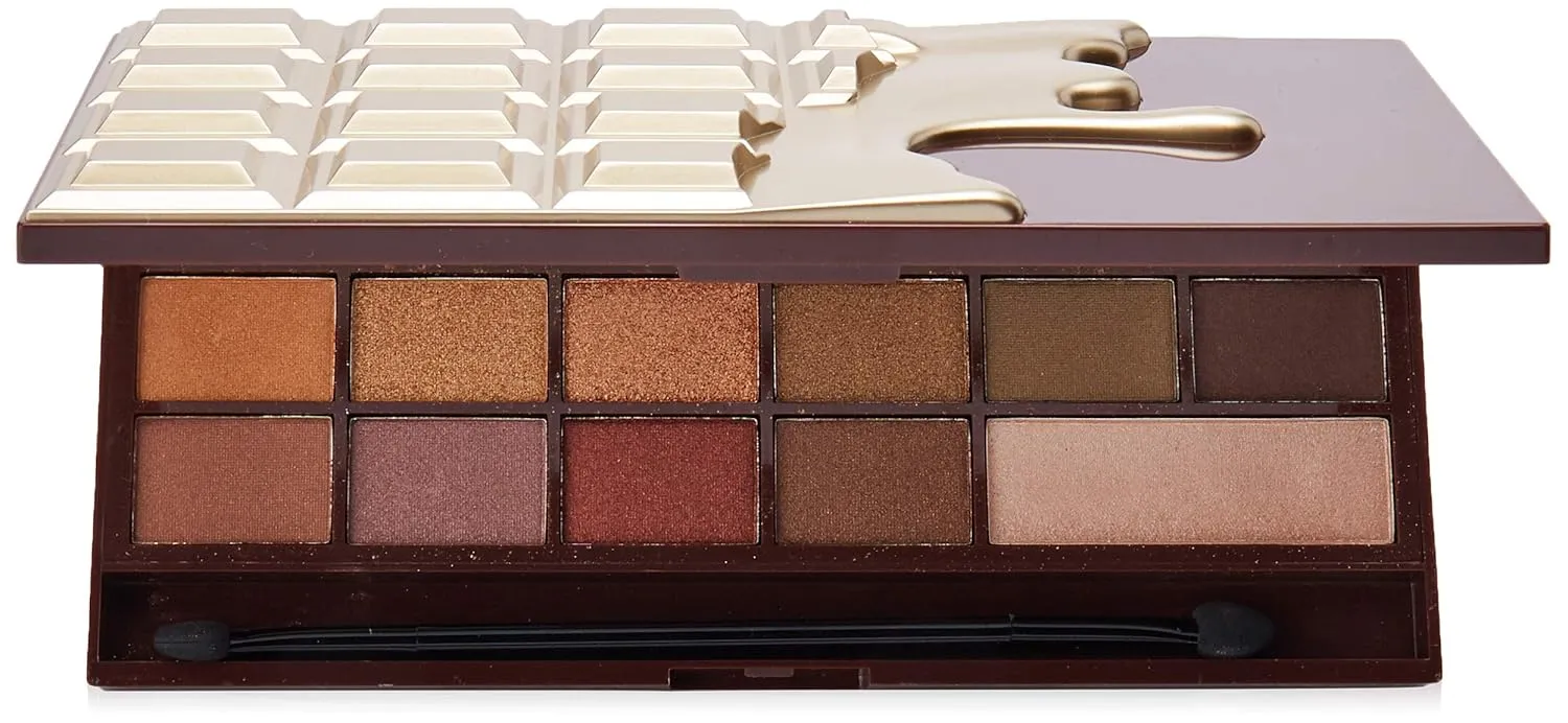 Makeup Revolution I Heart Makeup Palette Zestaw cieni do powiek Chocolate Golden Bar 22g (16 kolorĂlw)