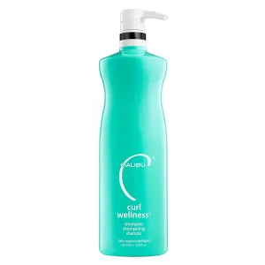 Malibu C Curl Wellness Shampoo - Cleansing Shampoo for Curly Hair to Promote Bounce & Curl Definition - Hair Care for Natural Curls, Textured Hair, and Perms