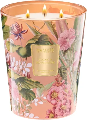 M&SENSE Large Soy Scented Candles Peony & Blush Sude, Non Toxic Natural Spring Candles 35oz 150 Hours Long Lasting Slow Burning, Unique Candle Gifts Cozy Room Decor for Women Men
