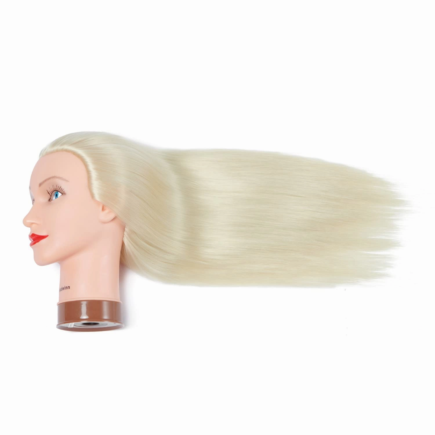 Mannequin Head with Hair 26"-28" Synthetic Fiber Hair Styling Training Head Manikin Cosmetology Doll Head for Wigs Free Clamp Stand (White)