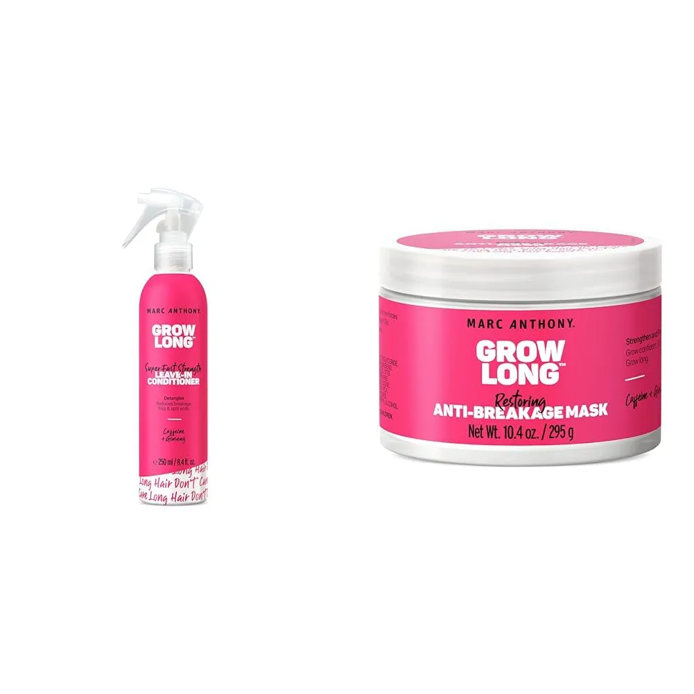 Marc Anthony Leave-In Conditioner Spray & Detangler, Grow Long Biotin & Grow Long Hair Mask, for Dry Damaged Hair, 10 Ounce