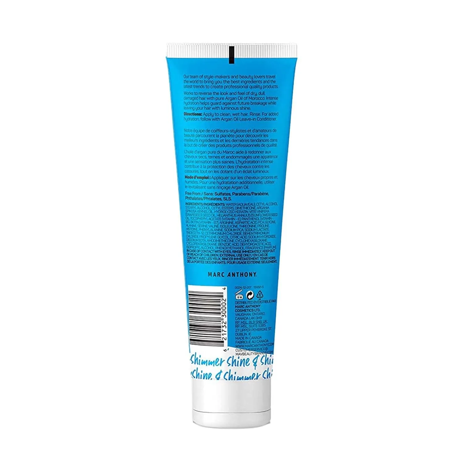 Marc Anthony Nourishing Argan Oil of Morocco Extra Hydrating Conditioner, 8.40 Ounce Tube, Sulfate-Free Keratin Conditioner (00024) (Pack of 2)
