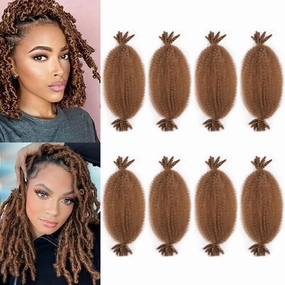 Marley Twist Braiding Hair 12Inch 8Packs Pre Fluffed Afro Twist Hair Pre Separated Wrapping Hair for Soft Locs Hair Extensions (12 Inch,8Pack,#30)