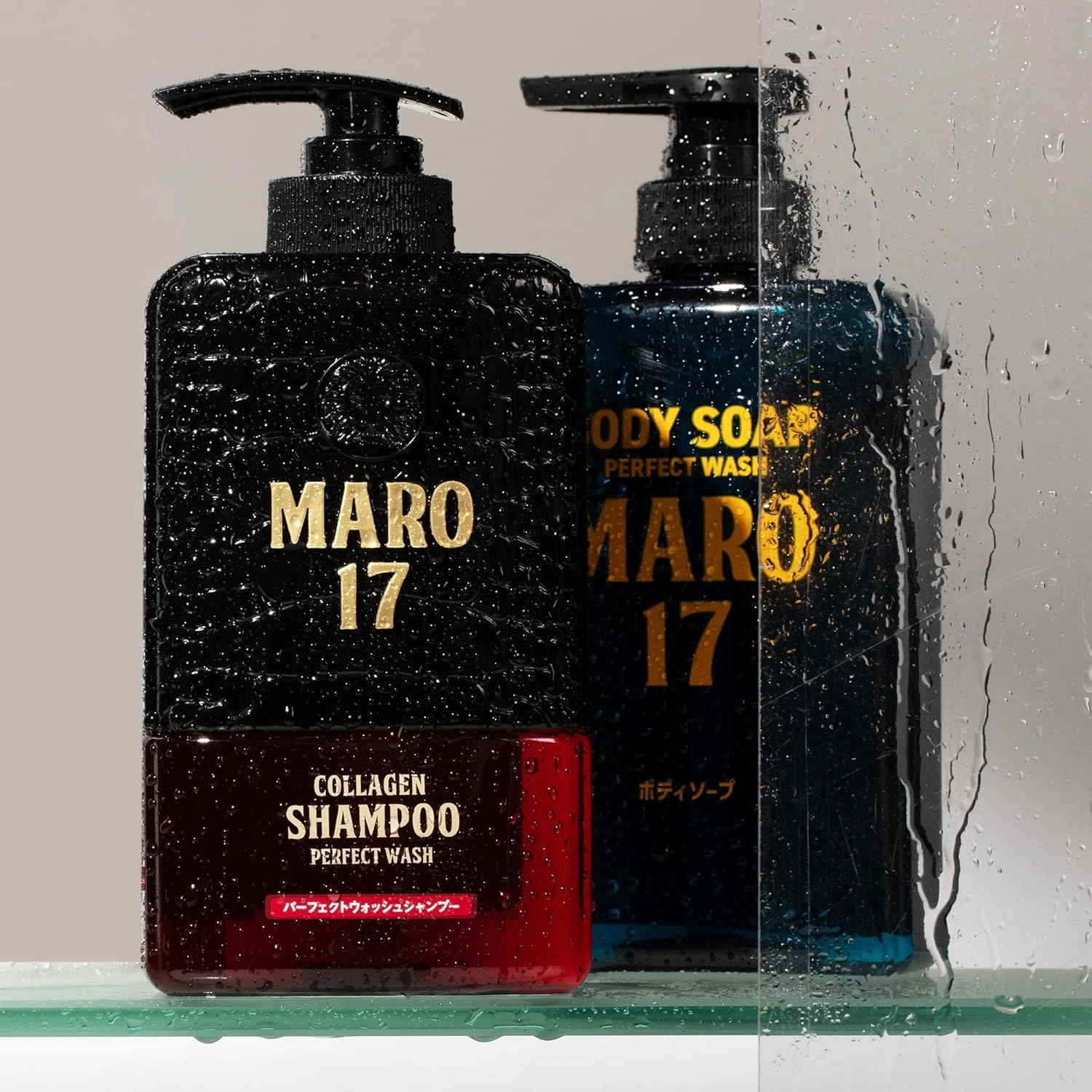 MARO17 Collagen Essentials (Collagen Shampoo Perfect Wash & Body Soap) - Hair Shampoo & Bath Soap Set for Hair Growth, Healthy Scalp & Smoother, Hydrated Skin - Silicone, Alcohol, & Paraben-Free