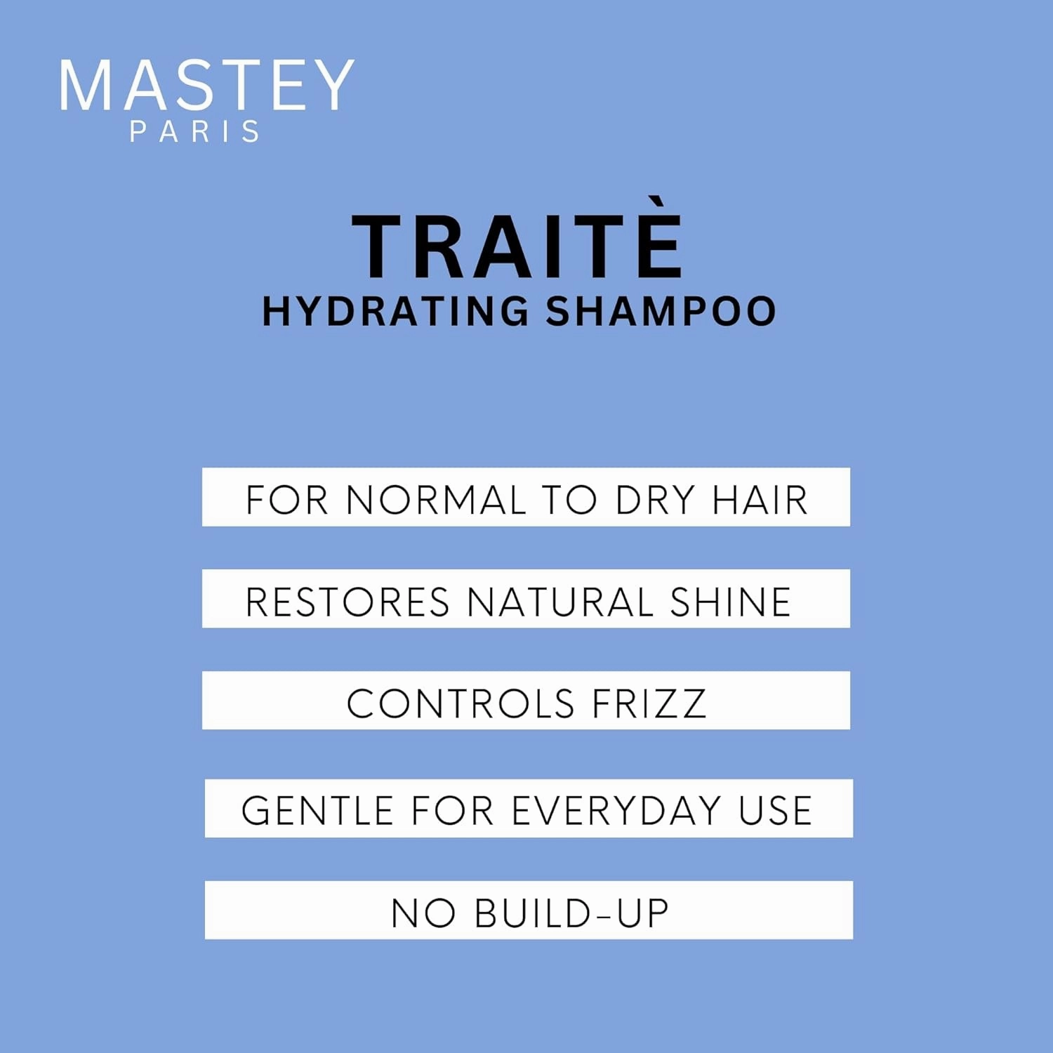 Mastey Paris Professional Cream Hair Care, Sulfate Free, Lipid & Amino Acid Fortified, with UV Blocking Antioxidants - 33 fl oz (Shampoo-2 Count)
