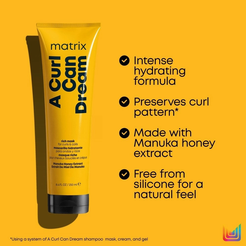 Matrix Total Results A Curl Can Dream Manuka Honey Infused Shampoo 300ml & Rich Mask 280ml Twin
