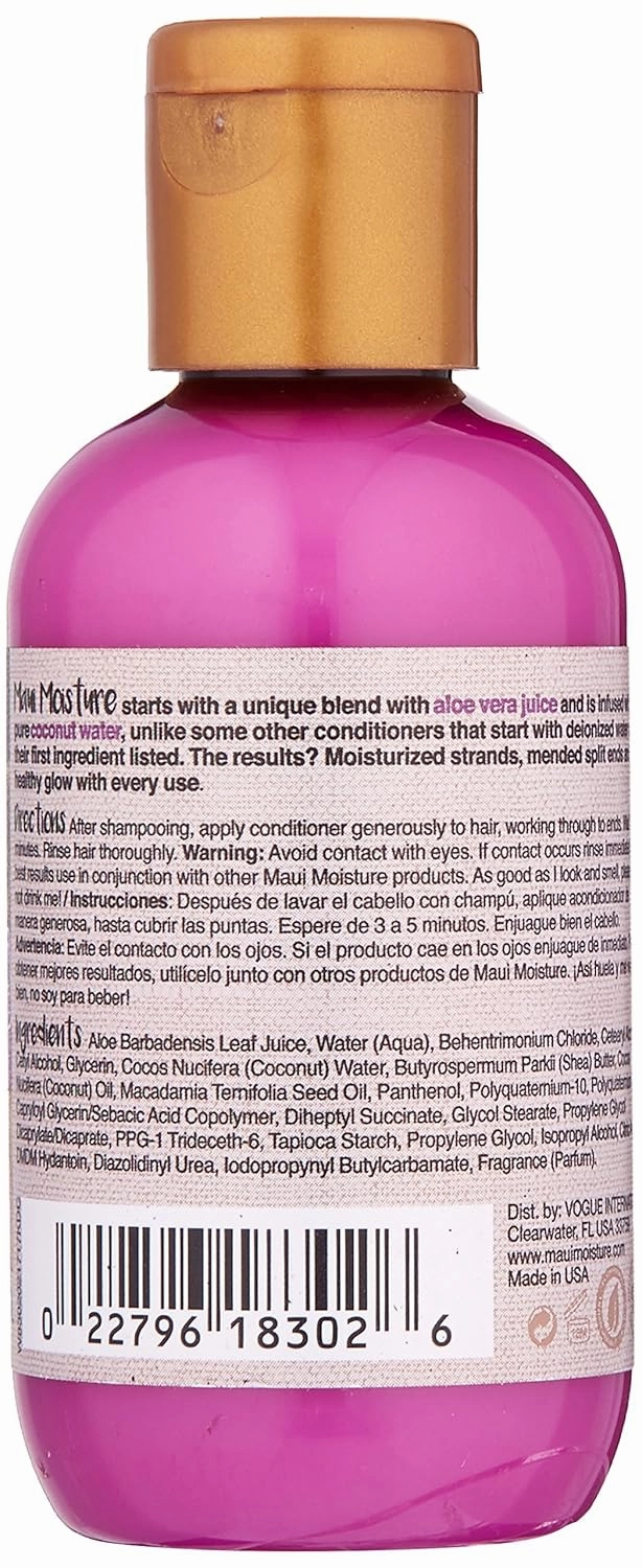 Maui Moisture Heal & Hydrate   Shea Butter Conditioner to Repair & Deeply Moisturize Tight Curly Hair with Coconut & Macademia Oils, Vegan, Silicone-, Paraben- & Sulfate-Free, 3.3 fl oz