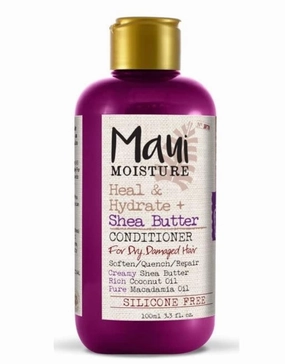 Maui Moisture Heal & Hydrate   Shea Butter Conditioner to Repair & Deeply Moisturize Tight Curly Hair with Coconut & Macademia Oils, Vegan, Silicone-, Paraben- & Sulfate-Free, 3.3 fl oz