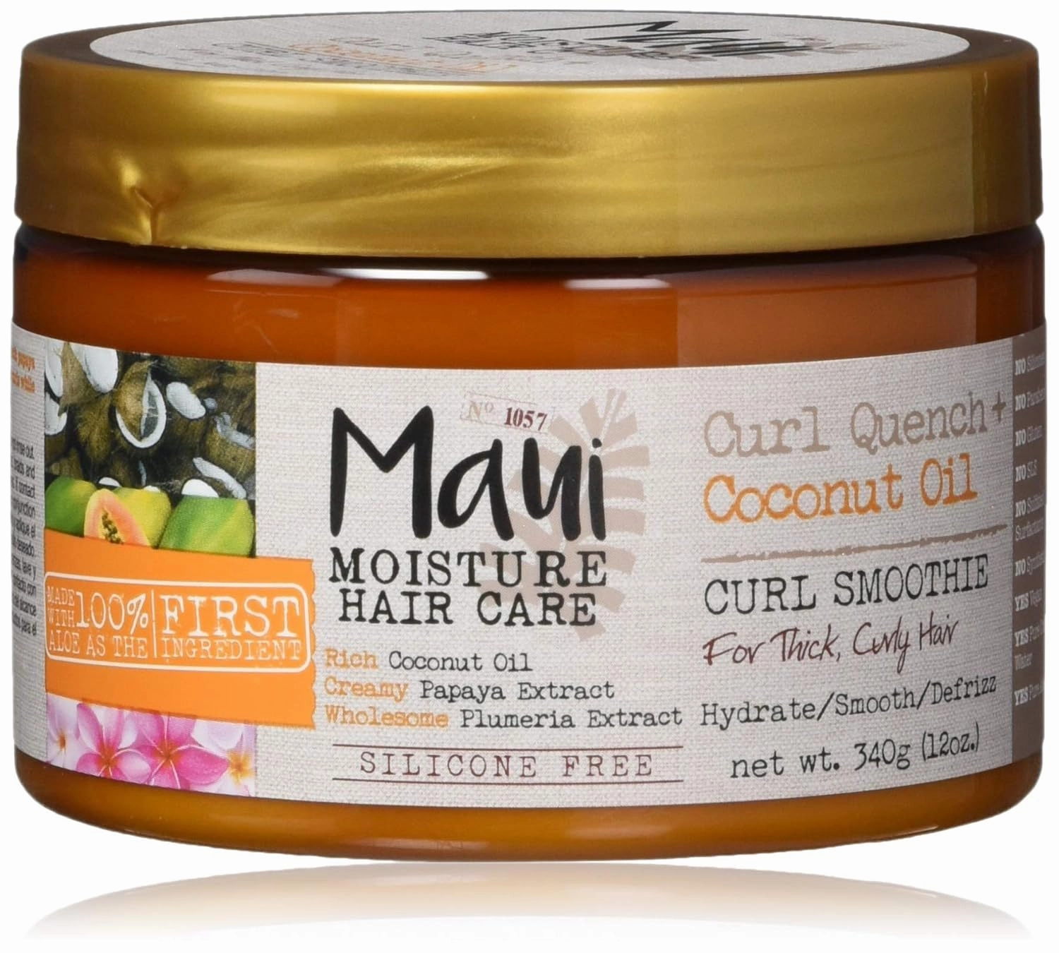 Maui Moisture Maui Moisture Curl Quench   Coconut Oil Hydrating Curl Smoothie, 12 fluid_ounces (Pack of 6)