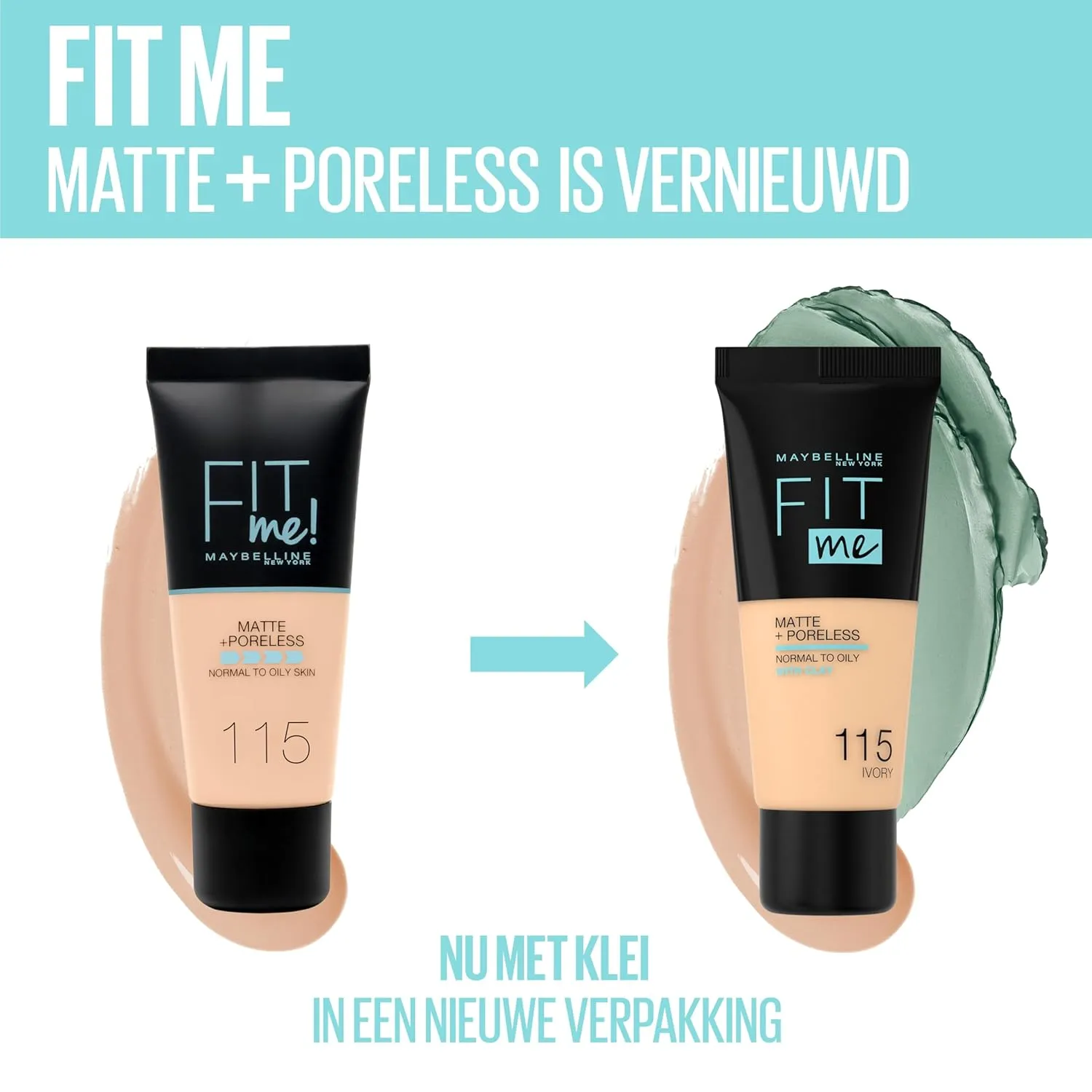 Maybelline New York Fit Me Matte & Poreless Foundation 100 Warm Ivory 30ml