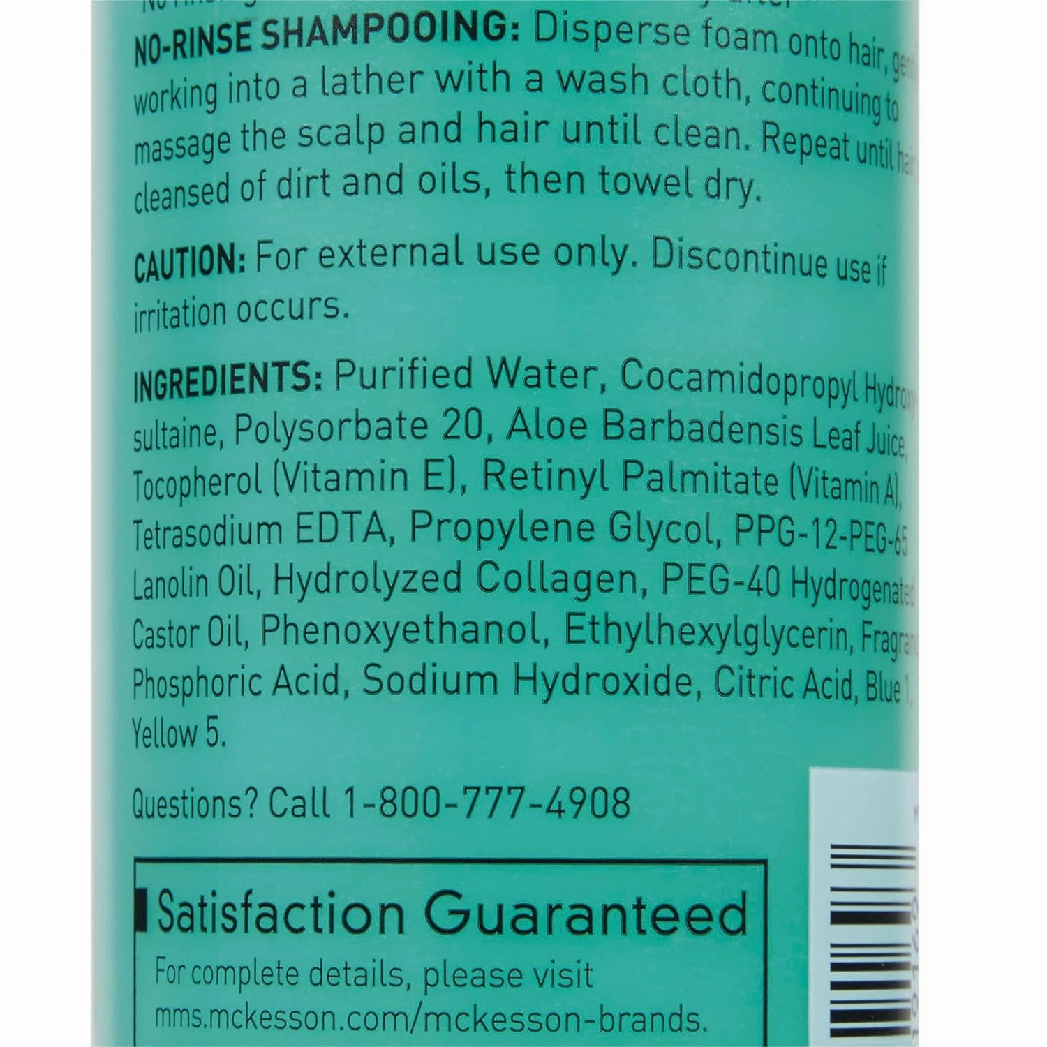 McKesson Rinse-Free Foam Cleanser with Aloe, 9 oz [1 Count] Vitamin A and E - Body Wash & Shampoo for Elderly, Hospital Grade, Cucumber Melon