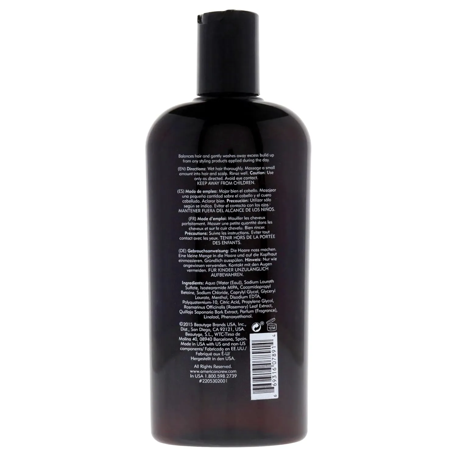 Men's Shampoo by American Crew, Power Cleanser Style Remover, 15.2 Fl Oz
