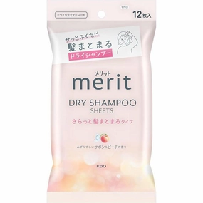 Merit Dry Shampoo Sheet – Smooth Hair Tightening, 12 Pieces [With Alcohol]