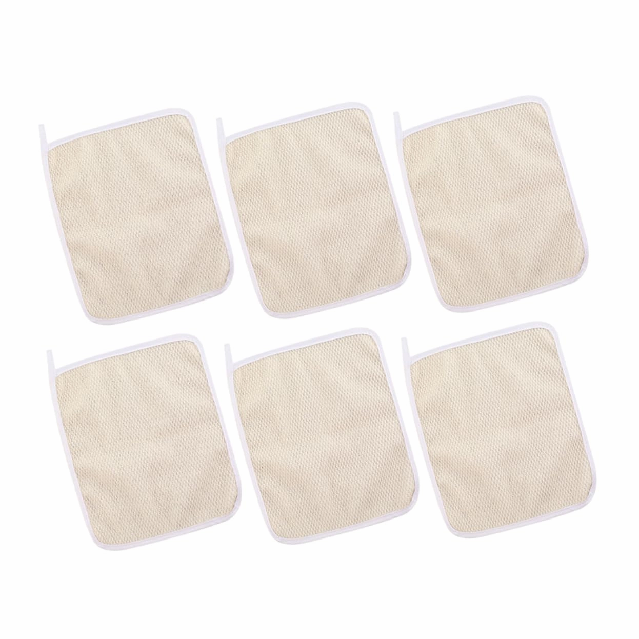MERRYHAPY 6 Pack Exfoliating Bath Towel Face Scrubber Glove Quick Dry Nylon Face Cleansing Cloth Back Scrubber for Smooth Skin