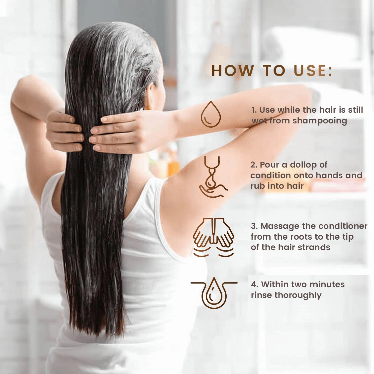 MGA Vegan Hair Conditioner - Organic Formula with Tea Tree for Healthy Hair | Shea Moisture Conditioner with Natural Herbal Scent | Parabens Silicone & Sulfate Free | Unisex | 8.8 Fluid Oz