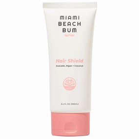 Miami Beach Bum Hair Shield - Reef-Friendly Leave-In Conditioner - Protects hair from Sun, Ocean and Pool - Paraben & Sulfate-free - Avocado   Coconut- 3.4oz