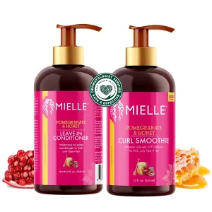 Mielle Organics Pomegranate & Honey Leave-In Conditioner   Honey Curl Smoothie Bundle
