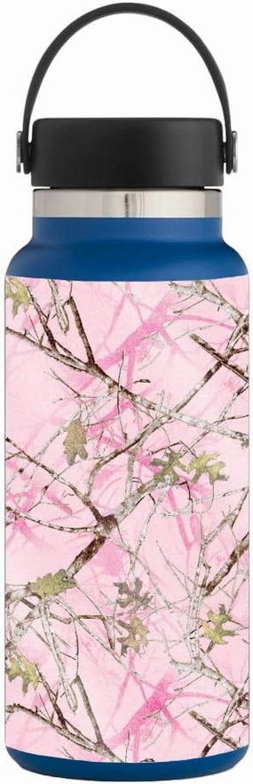 MightySkins Glossy Glitter Skin for Hydro Flask 32 oz. Wide Mouth - Conceal Pink | Protective, Durable High-Gloss Glitter Finish | Easy to Apply, Remove, and Change Styles | Made in The USA