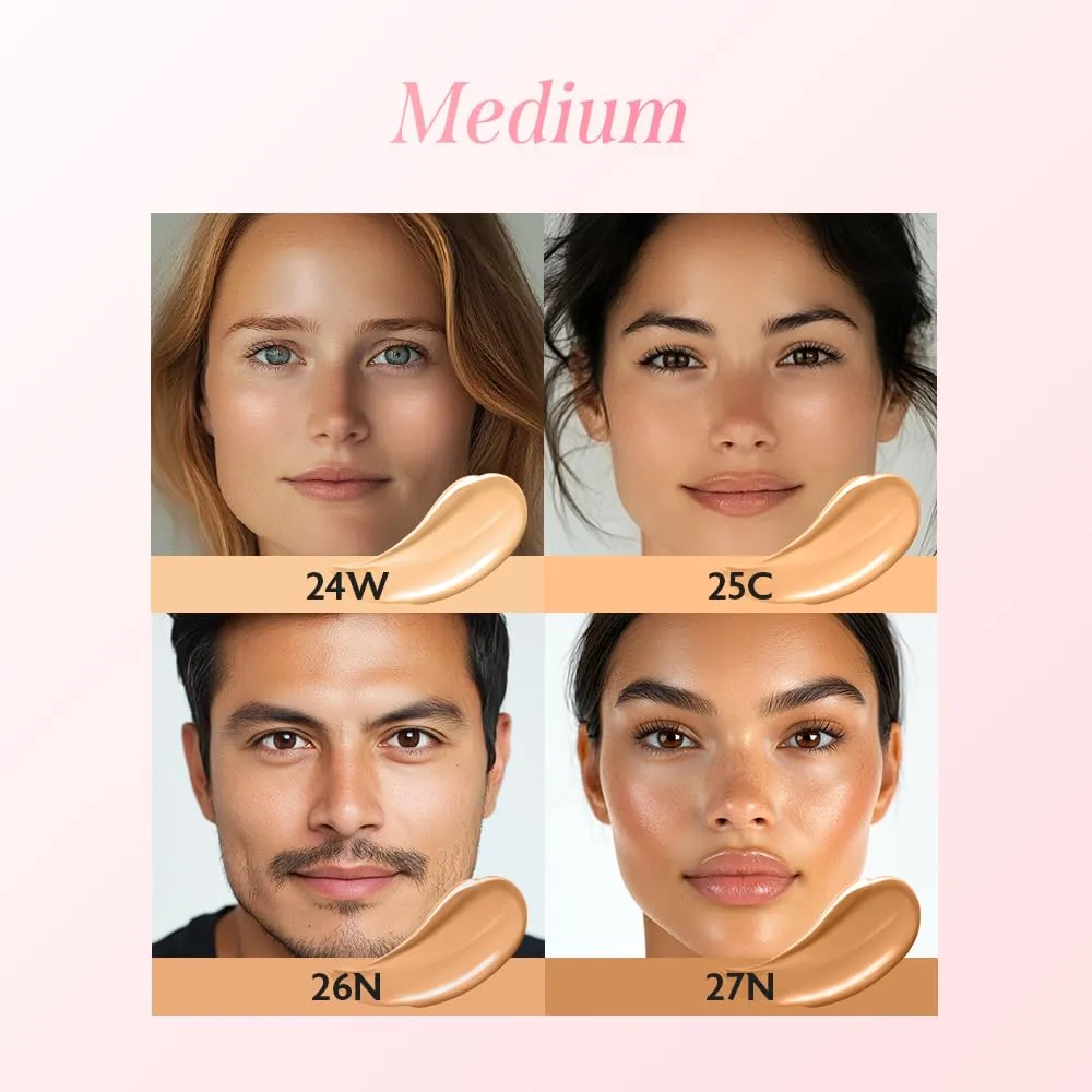 milktouch Cushion Foundation, 24H Flawless Skin, Radiant Shine, No Oxidation, Long-Lasting, Non-Creasing, 60% Hydrating Skincare Infused Korean Foundation, Valentines Gifts (27N Chai)