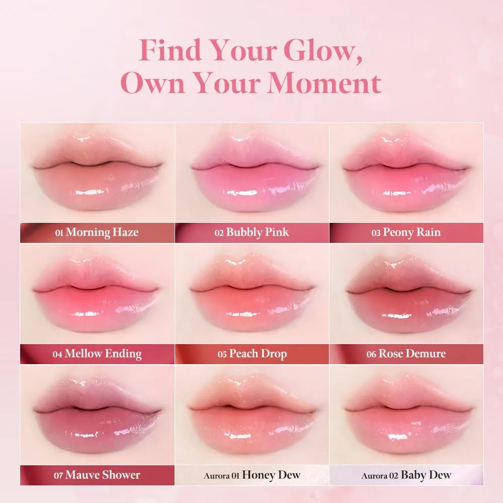 MILKTOUCH Dew Stain Sheer Lip Gloss (05 Peach Drop, 0.14 Fl Oz (Pack of 1))