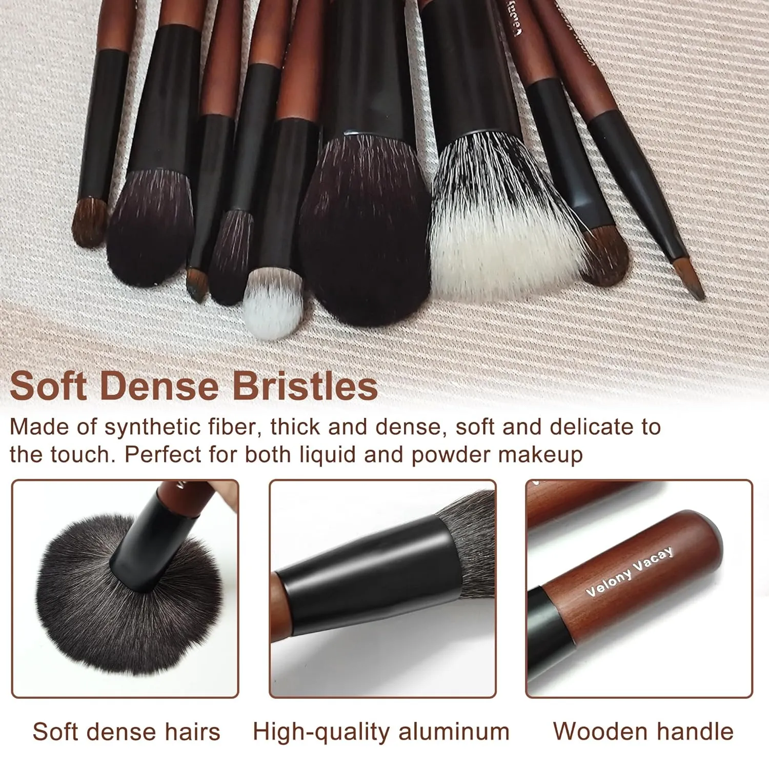 Mini Makeup Brush Set, 9 Full Face Mini Travel Make Up Brushes Set, Synthetic & Natural Hair Makeup Brushes For Blush, Eyeshadow, Conceal, Eyebrow Brush, with a compact Brush Case