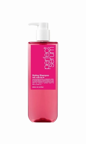 Mise En Scene Hair Perfume Shampoo - Perfect Styling Serum Shampoo - with Peony and Rose Scent, Styling Memory & Heat Protection, Enriched with Argan Oil, Daily Nourishing, 22.99 Fl. Oz.