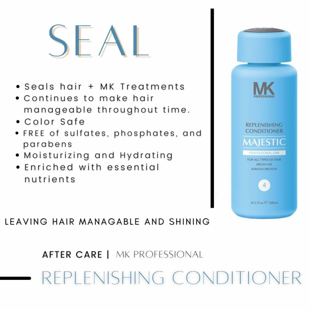 MK PROFESSIONAL Argan Oil Conditioner with Keratin, Sulphate Free Keratin Hair Treatment, Moroccan Oil Conditioner, Strengthens, Repair, Soft & Nourish Hair, Free from SLS & SLES - 10.1 Fl Oz / 300 ml