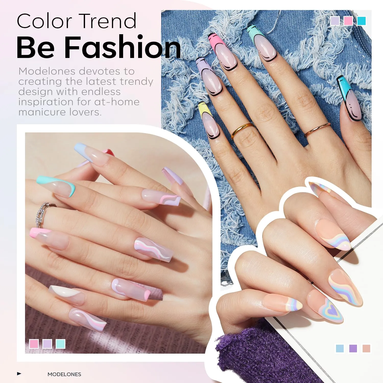 Modelones 24Pcs Gel Nail Polish Set, 20 Colors Pastel Gel Polish Set Macaron Colors with Glitter & Glossy & Matte Top   Base Coat Soak Off LED Nail Art Kit Salon at Home