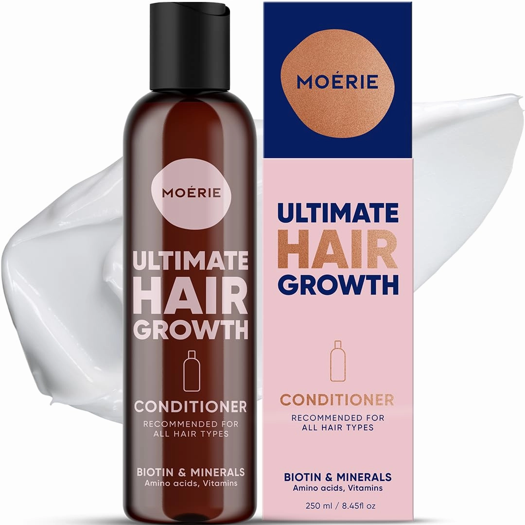 Moerie Ultimate Hair Growth Conditioner – For Longer, Thicker, Fuller Hair - Vegan Friendly Volumizing Hair Products – Paraben & Silicone Free – All Hair Types – Reverse Hair Loss – 8.45 fl oz (250ml)