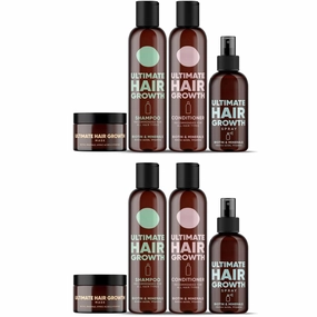 Moeriee Shampoo and Conditioner Plus Hair Mask and Spray Mega Pack – The Ultimate Growth Care – For Longer, Thicker, Fuller Hair - Volumizing Products – Paraben & Silicone Free (set of 8)