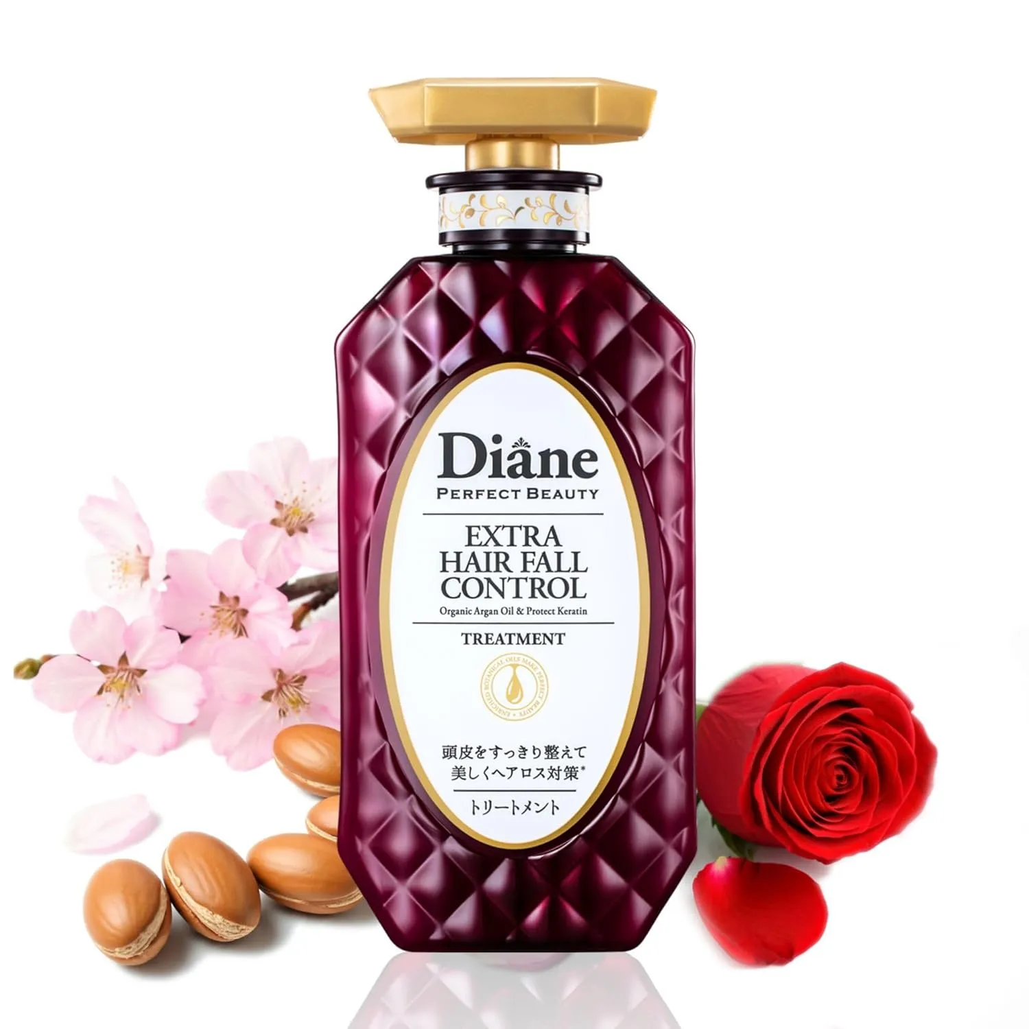 Moist Diane Anti Hair Loss Treatment for Women & Men; Hair Fall, Thinning Hair, Hair Thickening Conditioner by Ginseng Root, Argan Oil, Protein, Keratin from Japan; EXTRA HAIR FALL CONTROL 15.2 Fl Oz