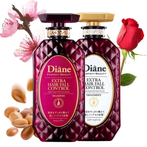 Moist Diane Hair Loss Shampoo and Conditioner Set for Hair Thickening & Scalp Revitalizing Women & Men, Organic Anti-Hair Loss Shampoo Hair Care with Argan Oil from Japan, HAIR FALL CONTROL 30.4 Fl Oz