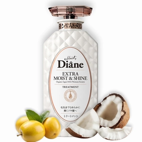 Moist Diane Keratin Hair Treatment for Moisturising & Restoring Radiance Women & Men, Organic Hair Care w/Argan Oil & Coconut Oil from Japan, Sulfate & Silicone Free, EXTRA MOIST & SHINE,15.2 Fl Oz