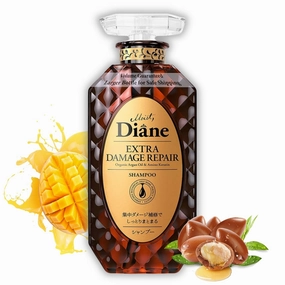 Moist Diane Keratin Shampoo for Damaged Hair & Color Treated Hair Women & Men, Organic Hair Care with Argan Oil & Mango Oil from Japan, Sulfate & Silicone Free, EXTRA DAMAGE REPAIR, 15.2 Fl Oz