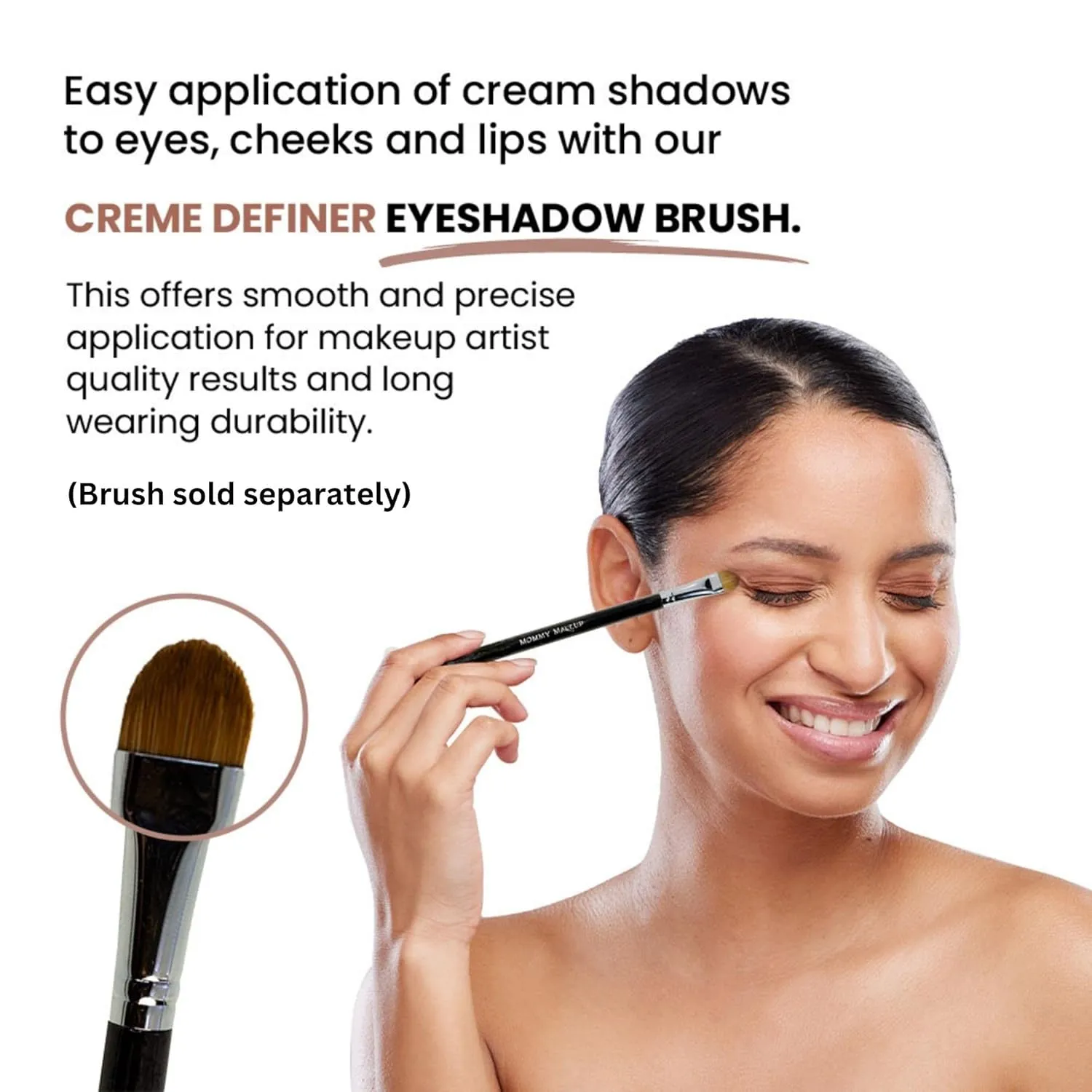 Mommy Makeup Any Wear Creme Eyeshadow - Waterproof, Smudge-proof, Highly Pigmented - Cream Eye Shadow for Eyes, Cheeks & Lips - Oil-free, Paraben-Free, Cruelty Free (Cameo)