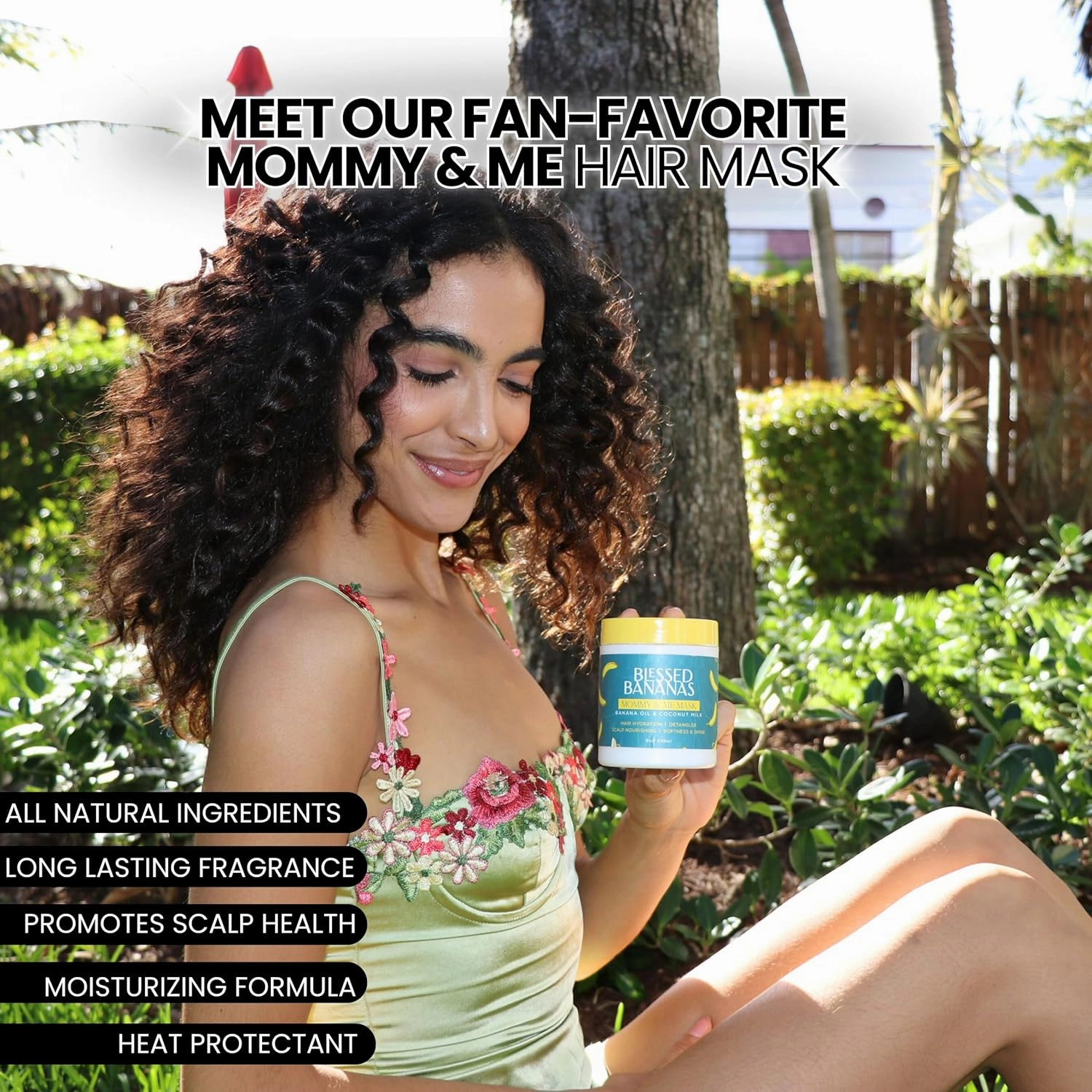 Mommy & Me Mask - 8oz Banana Oil & Coconut Milk- Hair Hydration, Scalp Nourishing, Detangler, Softness & Shine - 1 Count