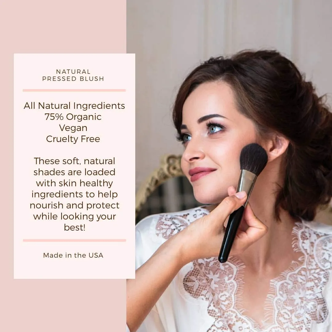 Mom's Secret 100% Natural Blush, Organic, Vegan, Gluten Free, Natural Pressed Blush, Cruelty Free, Made in the USA, 0.18 oz (Petal)